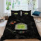 HATEGE 3D Fußballstadion Bettwäsche 155x220 Sporthalle 3 Teilig Weiche Mikrofaser Bettwäsche Fußballstadion Bettbezug Set und 2 Kissenbezug 80x80 cm mit Reißverschluss J1653