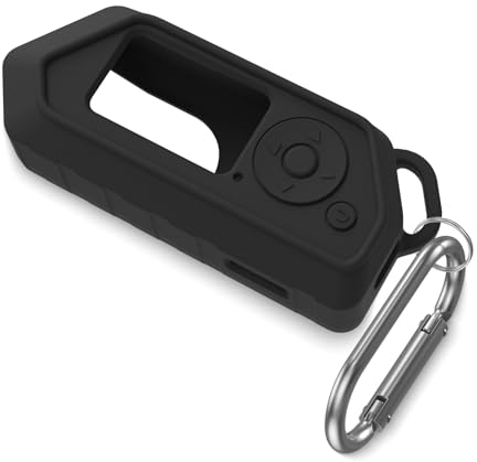 Schutzhülle für Flipper Zero, MOWYEOK Kratzfeste weiche Schutzhülle, Zubehör für Flipper Zero WiFi Geräte, Mit Karabiner (Schwarz)