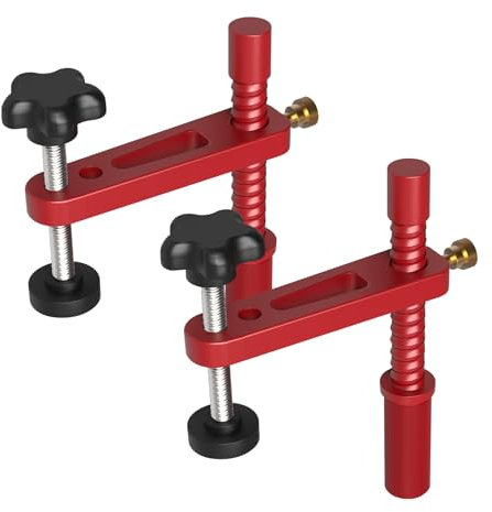 2 abrazaderas de perro de banco de 20 mm, abrazadera de sujeción rápida de 20 mm, abrazadera de metal ajustable MFT de acción rápida para mesa de carpintería (20 mm)