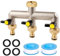 SUNOYA Distributore a 3 Vie con 3 Connettori e 4 Rondelle Di Gomma, Tubo Divisore Da Rubinetto Adattatori, Distributore Rubinetto a 3 vie in Ottone per Rubinetto Filo da Giardino, Irrigazione (3 Vie)