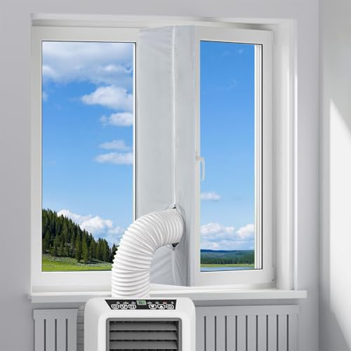 Kit Ventana Aire Acondicionado Portatil, 300 cm Kit de Ventana para Aire Portátil, Fácil de Instalar para tTodas las Unidades Móviles de Aire Acondicionado