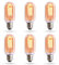 CROWN LED E27 LED Vintage-Glühlampe - Warmweiße - Energieeffizient E-Klasse - Entspricht 38W Glühlampe - Langlebig - Ideal für Zuhause, Restaurants, Stoßfest - Retro Design - 11,1 x 4,3 cm - Set von 6