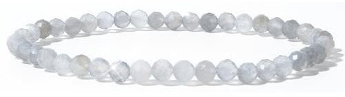 RUBY Perlenarmband Damen Echtes Naturstein Armband Hochwertiges 4mm Edelstein Armband aus facettierte, Labradorit - Inklusive Geschenkbox