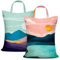 Lot de 2 grands sacs à linge de voyage imperméables avec poignée - Lavables - Pour les voyages - Pour vêtements humides et secs - Pour salle de sport, vêtements humides, piscine, université, dortoir