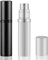 yuejuhe Atomizador Perfume Recargable 5 ml, Botella Recargable Perfume, Pulverizador Perfume, Rellenador Perfume Viaje para Viajar Fiestas (Negro + Plata)