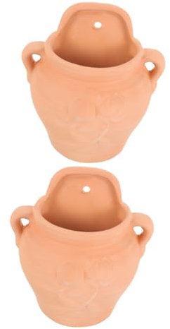 MERRYHAPY 2pezzi Fioriera Sospesa Da Parete Vaso Da Giardino Multifunzione Per Piante e Esterno Con Design Creativo e Drenaggio Per Balconi e Ambienti Domestici