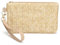 WeddHuis paille embrayage Wristlet femmes petit sac à bandoulière fille plage Wristlet (Beige)