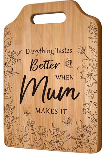 Gleevara Gifts for Mum, Bamboo Cutting Board Kitchen, Mum Birthday Gifts from Daughter and Son on Her Birthday Christmas Valentines Mothers Day