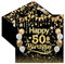 Servietten 50. Geburtstag,40 Stück Schwarz Gold Serviette 50 Geburtstag Mann,Tischdekoration Papierservietten für Mann Frau Feiern Party Jubiläum 33x33cm