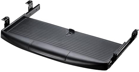 Llazsybz Bandeja para Teclado debajo Del Cajón Del Ordenador de Escritorio, Extraíble para Escribir, Bandeja Deslizante para Teclado para Oficina, Negro