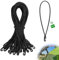 SUPAWAY 50 Pièces Tendeurs Élastiques avec Crochets 25 cm Multifonctionnel Spannfix Ø4 mm Corde Élastique Noir Sandow Elastique pour Bâches de Camping, Tentes, Bâches de Remorque, Couvertures Piscine
