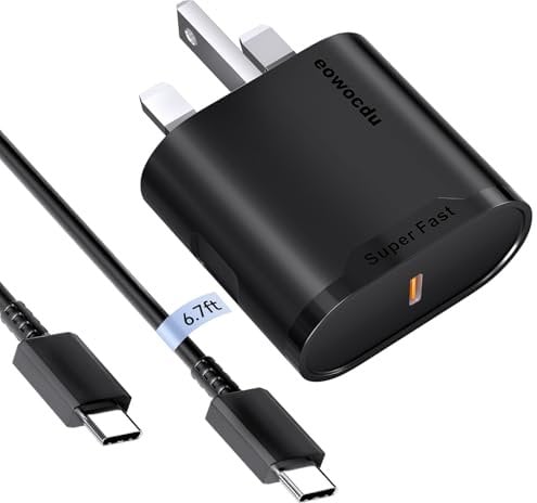 for Samsung 25W Super Fast Charger, USB C Charger Adapter with 1.8M USB-C Cable, Compatible with Galaxy S24/S23/Ultra/S22/S21/Note 20/A54/A53/A14 | Type C Fast Charging Plug for Android Phones UK Plug