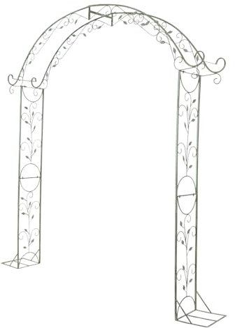 Metall-Gartenbogen für Kletterpflanzen, Hochzeitslaube mit Spalier für den Außenbereich, Gartenrasendekoration für Ranken, wetterfest und grün, 180 cm