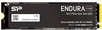 Silicon Power ED90 Disque SSD interne TLC PCIe Nvme Gen4x4 M.2 2280 2 To SP02KGBP44ED9005
