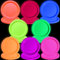 APUXXJUPA 80 Pcs Colorful Neon Party Plates - Glow in The Dark Supplies Neon Birthday Paper Plates for Let's Glow Party Decorations Halloween, 23 x 23 cm