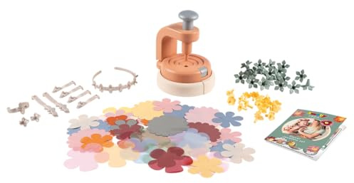 Smoby – Crea Schmuck-Bastelset – Kreativset zur Schmuckherstellung mit Blumenpresse & Zubehör – DIY Schmuckset für Kinder ab 3 Jahren