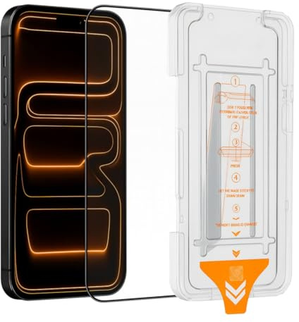 Wigento SnapFit Schutzglas für Apple iPhone 17 Pro Max Installationshilfe 3D Premium Display H9