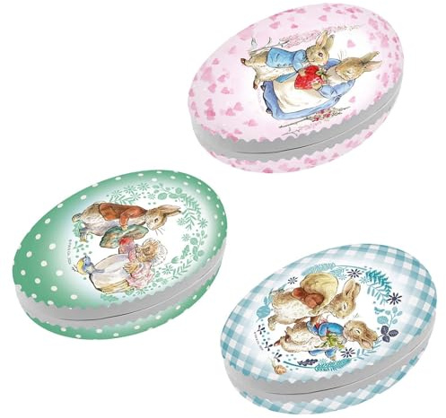 3er Set Bilderostereier Eier zum Befüllen Peter Rabbit & Friends 9 cm
