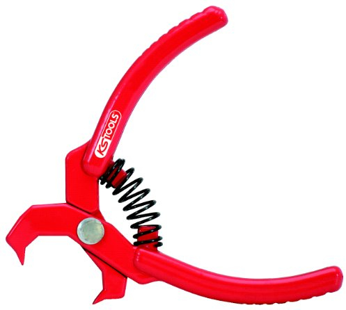 KS Tools 115.1097 Tenaza para retirar remaches, roja, en ángulo, 100 mm
