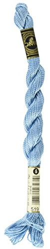 DMC 115 5-519 Pearl Cotton Thread, Sky Blue, Size 5