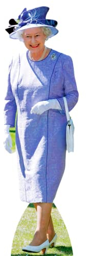 Star Cutouts, Aufsteller „Queen Elizabeth II“, im fliederfarbenen Kleid