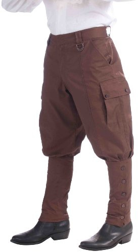 Forum Novelties Steampunk Jodhpur-Style Pants, Brown, One Size
