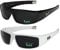 2er Locs Herren Damen Männer Frauen Unisex Sonnenbrillen Motorradbrille Motorradsonnenbrille Sportbrille Radbrille - 1x Locs 9035 schwarz und 1x Locs 9035 weiß - Modell 05 + 06 -