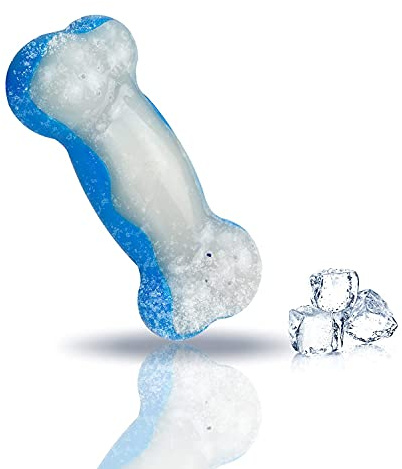 All For Paws Chill Out Ice Bone Dog Cooling Toy, Small | Soak & Freeze for Hours of Play, Contains Cooling Gel, Keeps Dogs Cool, Ideal for Hot Summer Days