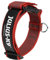 JULIUS-K9, 100HA-K-R-2015 Color & Gray K9-Halsband mit Haltegriff, Sicherheitsverschluss und Logo, 40 mm*38-53 cm, verstellbar, rot-grau