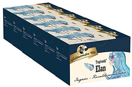 Goldmännchen-TEE Yogiveda Elan Ingwer-Kornblumenblüten 6er Pack