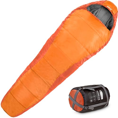KeenFlex Schlafsack 3 Jahreszeiten (Orange +7.0 °C)