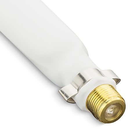 deleyCON Fensterdurchführung SAT Kabel 21,5cm Länge 16cm flexibel Kupplung Fenster & Türen Extrem flach 2mm geschirmt - Weiß