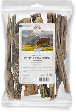 SISSI & FRANZ Rinderpansen, 250 g, natürliche Leckerbissen mit Vitaminen und Superelementen für alle Hunde, Superfood unter den Kauartikeln