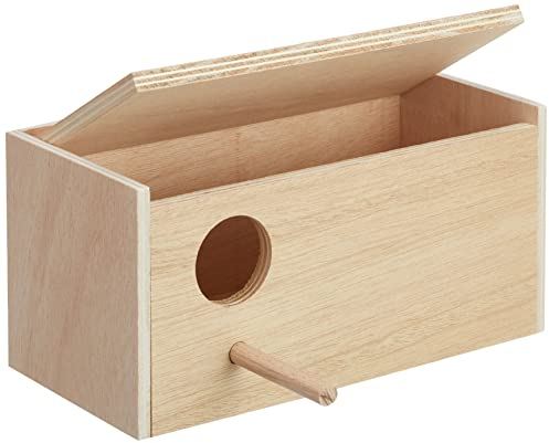 Nobby Wellensittich Nistkasten Loch Links, 28,5 x 14 x 14 cm