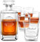 Maverton Whiskey Karaffe + 6er Whiskygläser Set mit Gravur - 700ml Whisky Dekanter - Geschenk zum Geburtstag für Männer - Die Welt gehört Dir