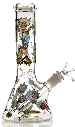 Bong en verre avec percolate de tornade, pipe à eau avec bol en verre 14,5 mm pour fumer narguilé (bleu-1) glass bong1