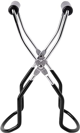 Eeoyu Einmachglas-Heber, Zange aus Edelstahl, mit Griff für Zuhause, Küche, Schwarz