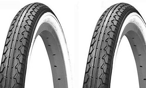2 neumáticos Kenda 24 x 1,75 (47-507) neumáticos B/N K123 de goma para bicicleta de ciudad para niño de 24 pulgadas