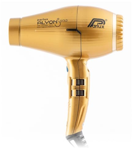 Parlux Alyon Hair Dryer. Air Ionizer Technology. 2250 W Dryer (Gold) | Air Ionizer Technology & 2 Concentrator Nozzles.2 Speeds, 4 Temperatures & Cold Shot Button. (Gold)