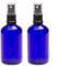 Aura 100ml BLUE GLASS Bottles with Black ATOMISER Sprays - PACK of 2
