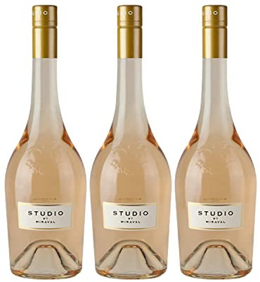 Côtes de Provence Studio by Miraval Rosé 2020 - Miraval - Vin AOC Rosé de Provence - Lot de 3x75cl - Cépages Cinsault, Grenache