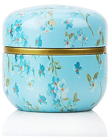 XTYZIL Tea pot ZQ Tea Box Tea Jar Storage Holder Tea Caddies Matcha Container Mini Coffee Powder Organizer Cans Multifunction Round Metal, Color:Shallow wind
