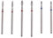 MZCMSL Juego de 6 brocas para cutícula con funda, brocas de llama de diamante profesional para manicura rusa, juego de brocas de 3/32