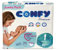 Confy Windeln für Babys (2-5 kg), Gr. 1 Jumbo Packung (80 Stk), Rundum Auslaufschutz