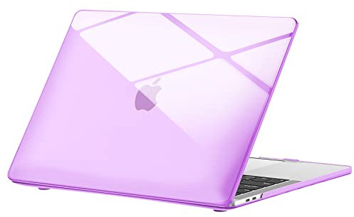Gahwa Cover per MacBook Pro 13 Pollici con/Senza Touch Bar M2 M1 (2022 2020 2019 2018 2017 2016) A2338/A2289/A2251/A2159/A1989/A1706/A1708, Custodia Case Crystal Sottile Rigida Plastica, Viola