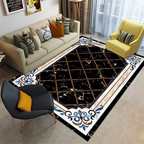 DJHWWD Teppich Für Bürostuhl küche Schlafzimmer-Teppich, schwarz, rechteckig, Küchen-Fußmatten, schmutzabweisend unterlage 180X280CM