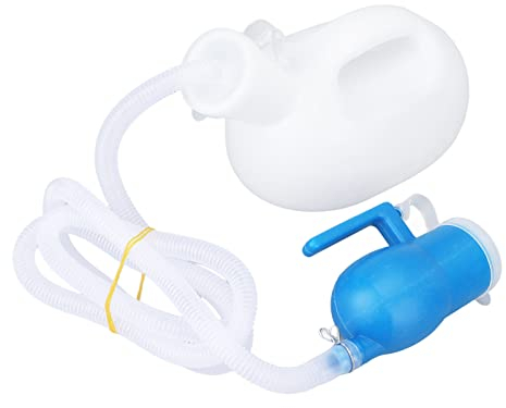 Folanda Urinals for Men & Women, 2000ML Portable Pee Bottle, Spill Proof, Unisex Potty with Lid & Tube, Urinal Bottle for Camping, Car, Travel, Pregnancy (2#)