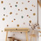 funlife 84 Stück Kreise Wandaufkleber für Kinderzimmer Mädchenzimmer, Boho-Stil Selbstklebende Wandtattoo Wandsticker, Wandtattoo Punkte für Mädchen Jungen Baby, Boho Unregelmäßige Punkte