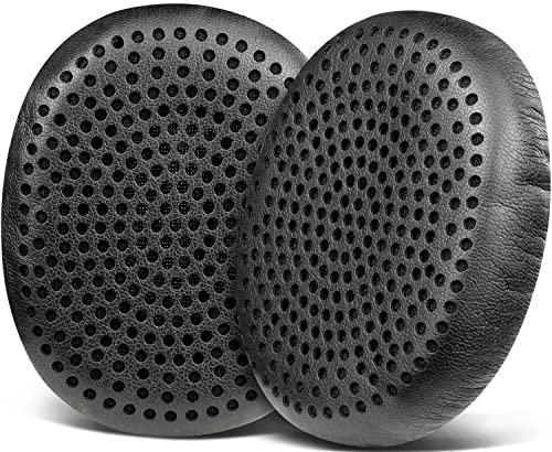 SOULWIT Earpads Replacement for Skullcandy Riff, Riff2 Wired/Wireless On-Ear Headphones, Ear Pads Cushions with Softer Leather, Noise Isolation Foam (Black)
