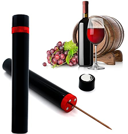 Mini Wine Opener | Travel Portable Pocket Air Pressure Pump Wine Bottle Opener | Assemblable Design Corkscrew 7S Quick Bottle Opening | for Home, Restaurant, Party,Wine Lovers(Red)